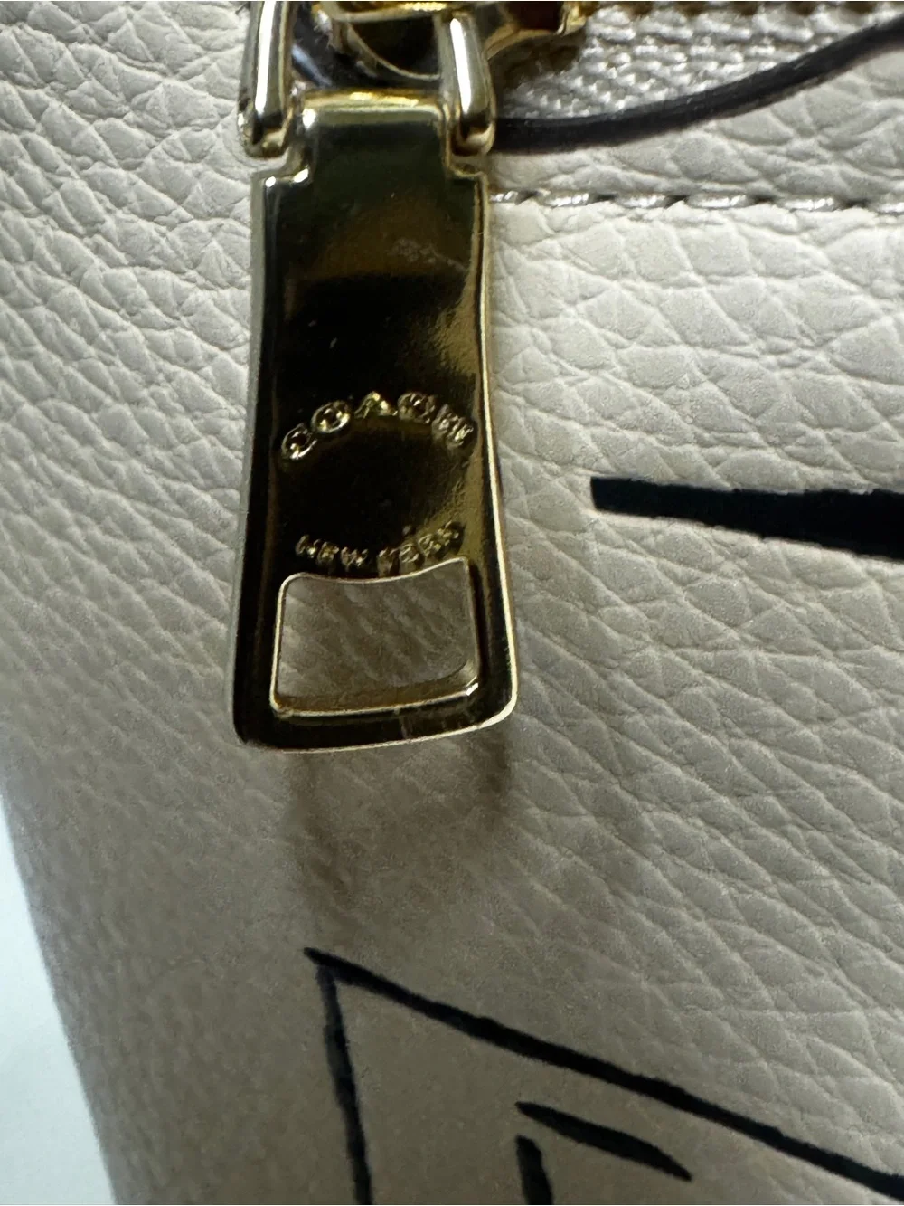 Coach pebble leather